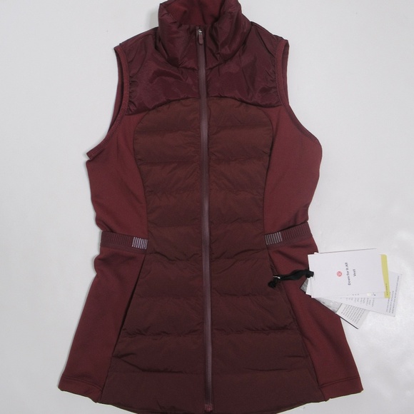 Lululemon Down For It All Vest Dark Adobe Size 2 Glyde, PrimaLoft, Tech Fleece - Picture 1 of 12